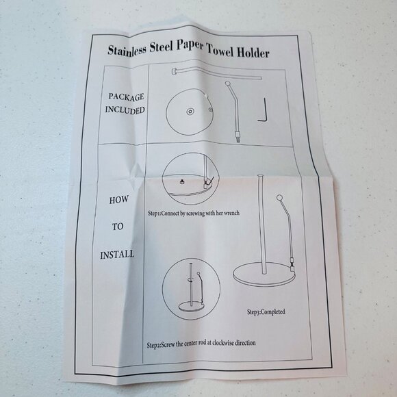 Brushed Stainless Steel Paper Towel Holder Spring-Loaded Arm For Easy Tearing - Picture 7 of 7